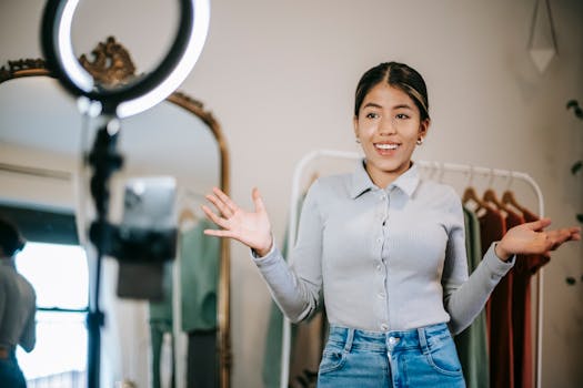 image of a woman engaging with her blog audience